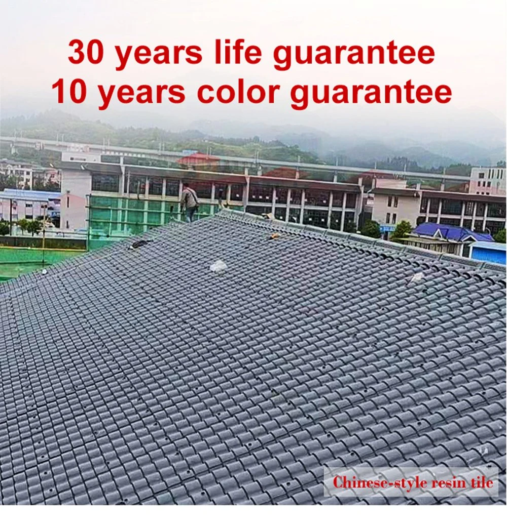 Chinese Building Supplies PVC Roofing Shingles Material for Repair Chinese Style Resin Tile
